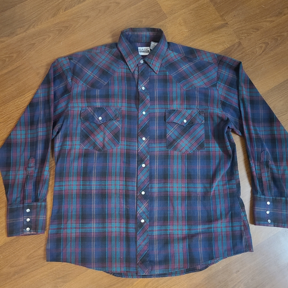 Men's vintage pearl snap